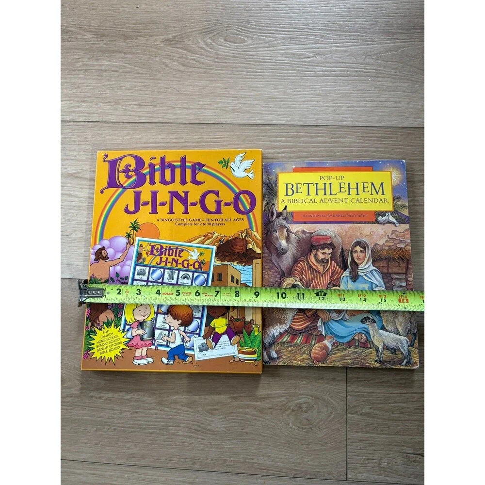 Biblical Education Lot Bible J-I-N-G-O Game & Pop-Up Bethlehem Advent Calendar
